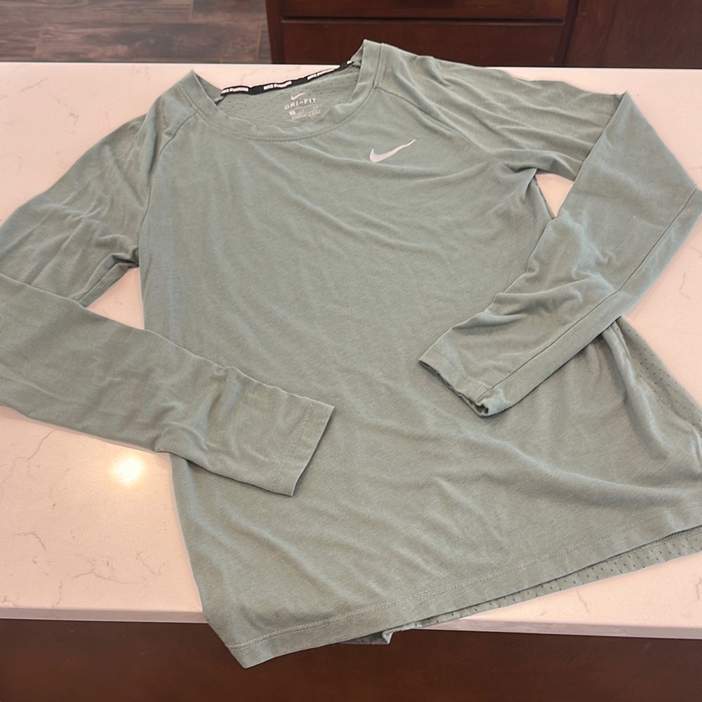Nike Olive Green Long Sleeve Shirt